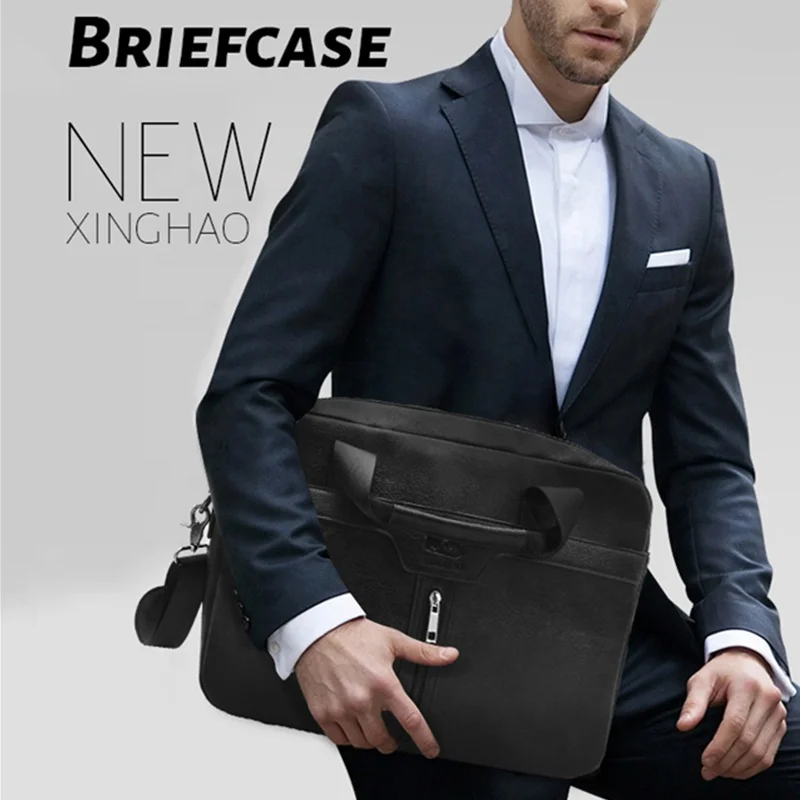 Fashion Black Business Bags PU Briefcase Bags for Men