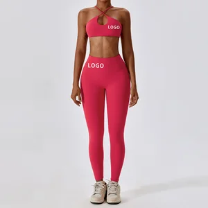 Women's Quick Drying Naked Activewear Cycling Running Exercise Fitness Wear High Waist Tight Yoga Wear With Pockets