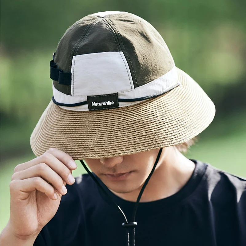 Naturehike UPF 50+ Sunscreen Bucket hat kontrasterende farver flettet fiskerhat anti sol udendørs kasket