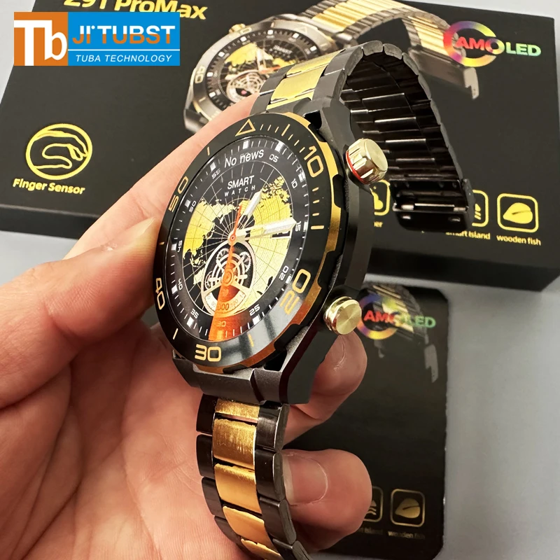 Z91 ProMax Smart Watch 2024 AMOLED Z91 Pro Max Stainless Steel Round Smartwatch for Men Watch