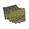 Black gold napkins 25 pieces