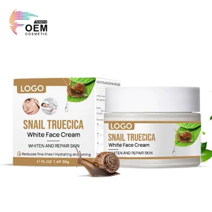 Private Label Oem Snail Extract Repairing White Face Moisturizer Cream for Women Dark Spots