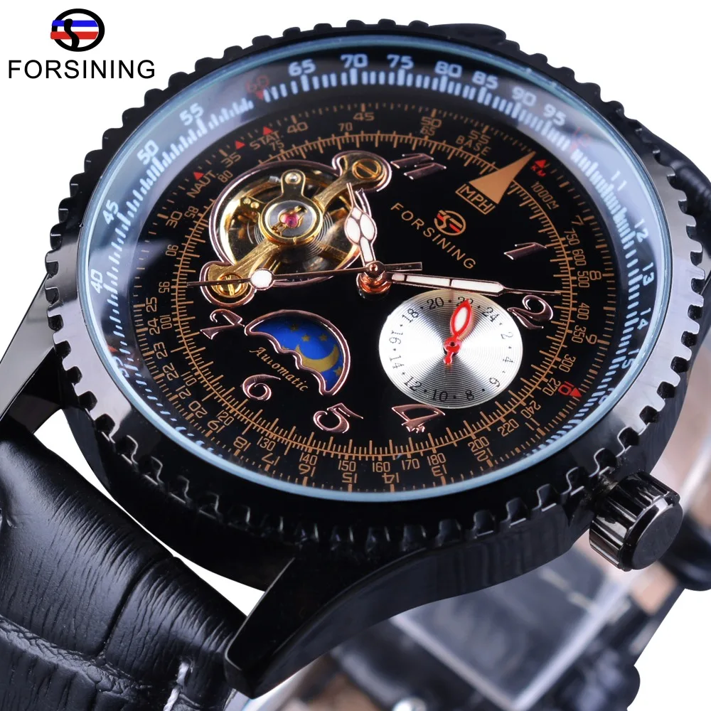 Forsining Tourbillion Moonphase Ontwerp Lederen Band Mannen Automatische  Horloges De Beste Luxe Merk Mechanisch Horloge Klok - Buy Mannen Horloge,Mechanisch  Horloge,Business Watch Product on Alibaba.com