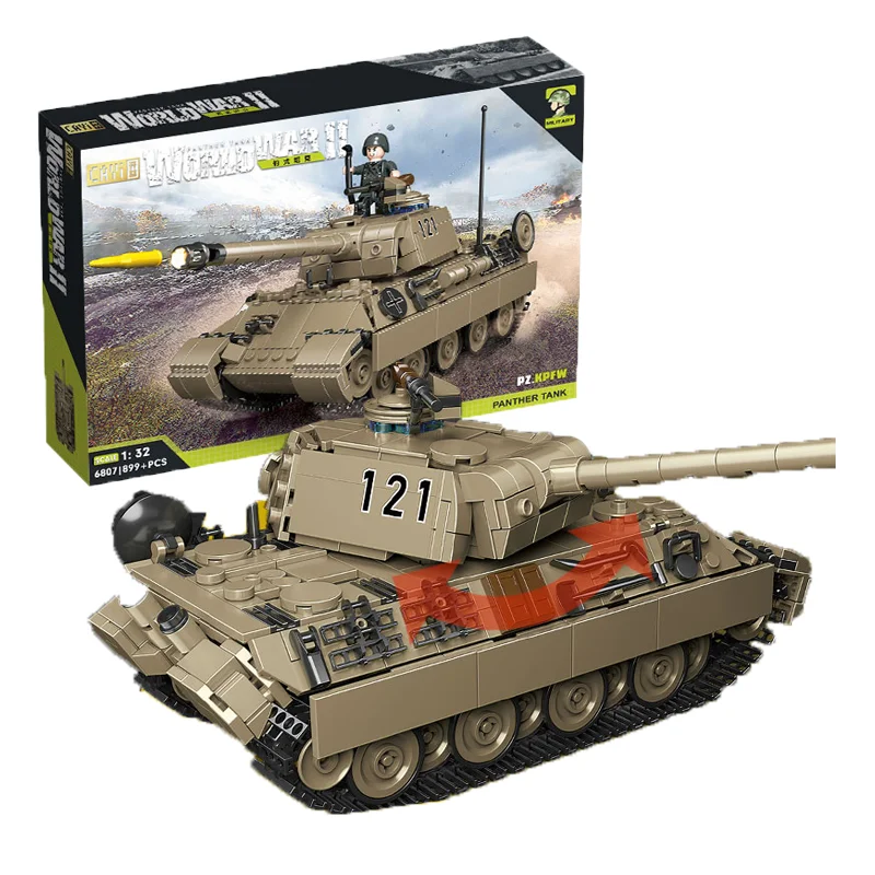 CAYI New WW2 Heavy Tank Military Model War World 2 Equipment MOC Bricks Plastic Toy Set for Kids OEM Diy Building Block Set