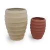 Ribbed Texture in Beige & Terracotta