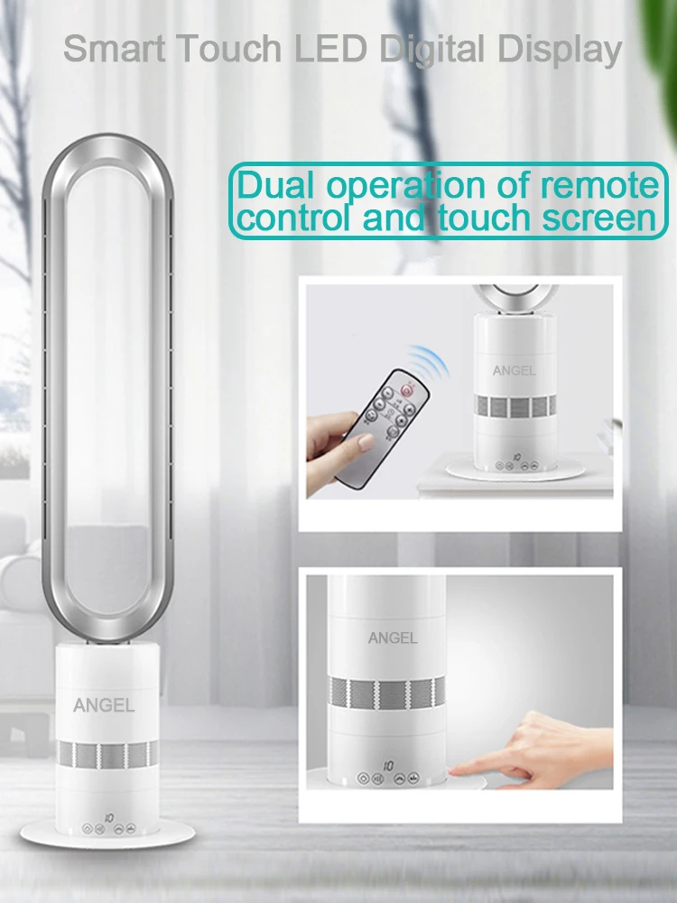 Smart Portable Electric Remote Control Table Air Condition Cooling Electric Intelligent Floor Bladeless Fan