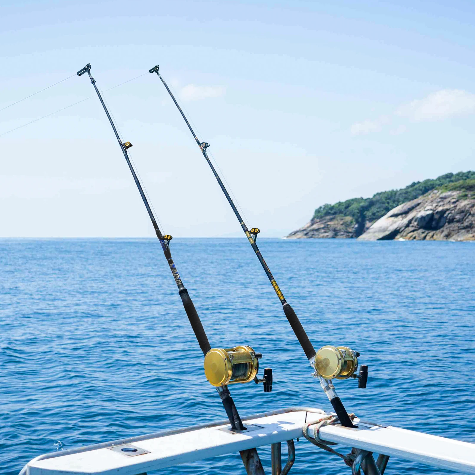 Trolling Rods Best Tuna Fishing Rods Topline 130lbs Aluminum Bent