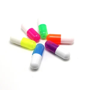 Novelty Capsule Shaped Mini Cute Plastic Promotional Color Marker Pens