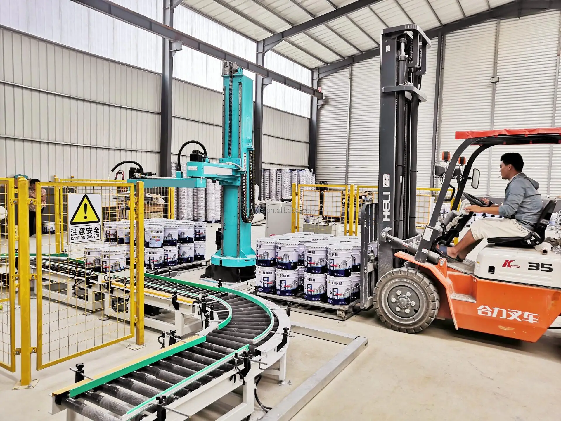 Automatic Robot Palletizer Cobot Machine Cement Dry Mortar Bags Stacker ...