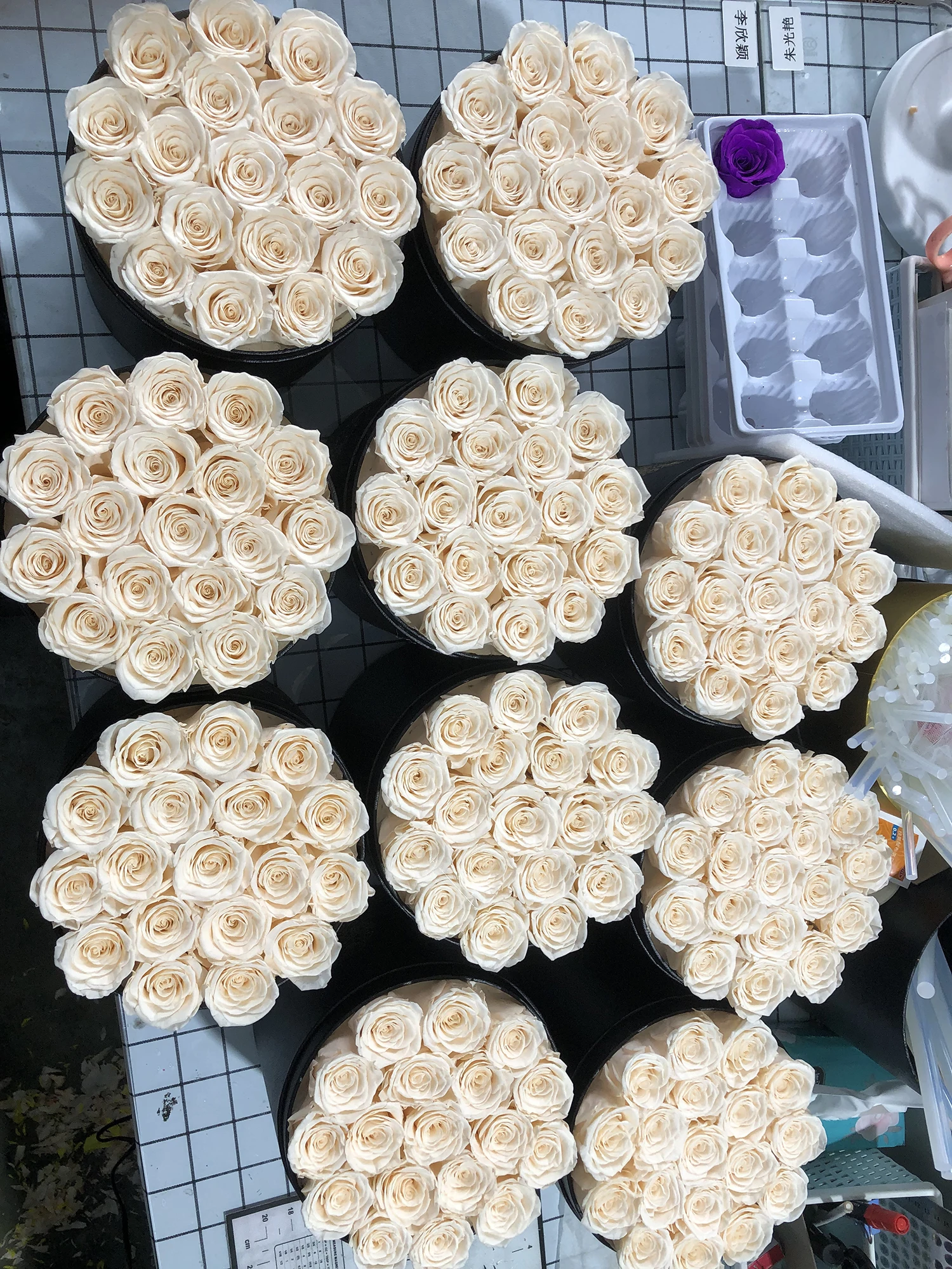 San Valentin Mother Day Led Red Immortal Eternal Flowers Acrylic Jewelry Box Preserved Roses