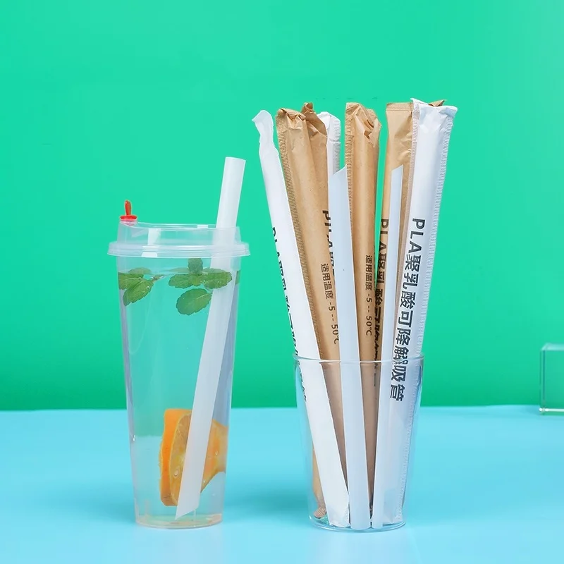 100% Biodegradable Pla Straws Cornstarch straw