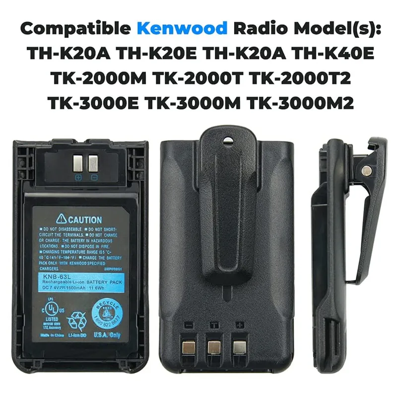KNB-65L Li-Ion 1800mAh Battery For Kenwood TK-U100 TK-3000 TH-K40E K20E TK-3501 