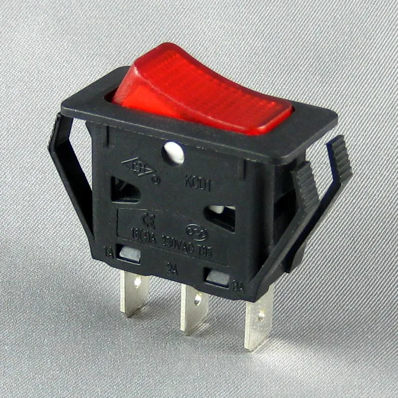 KCD 3 Pin SPST Rocker Switch CE Black Boat Rocker Switch