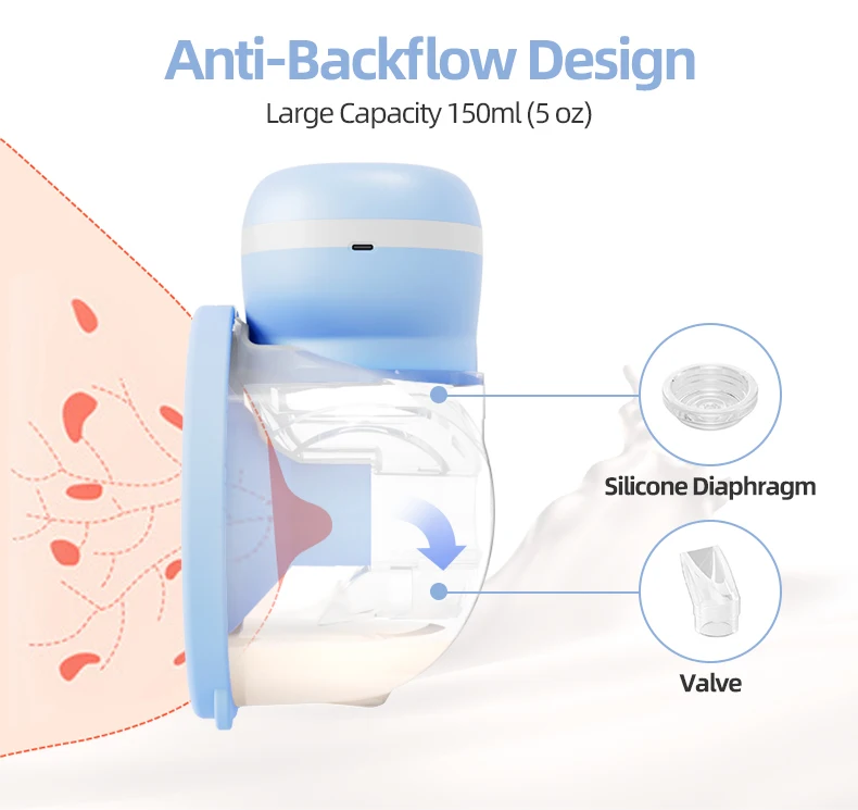 Портативный молокоотсос без использования рук, дешевый переносной молокоотсос, беспроводной силиконовый молокоотсос