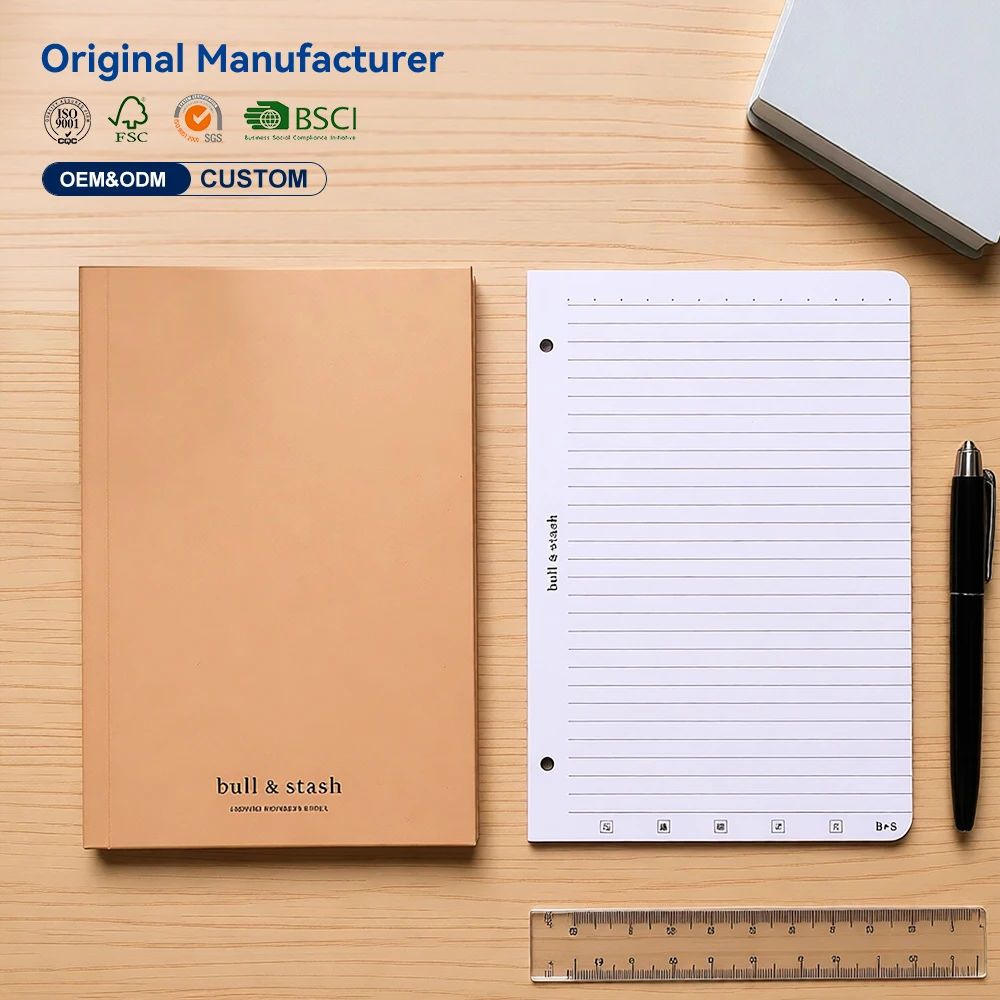 Wholesale Cheap Kraft Paper Cover Notebook Printed Mathematics Exercise Book with Saddle for School or Office Use