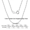 Catena a corda Singapore intrecciata da 1,5 mm