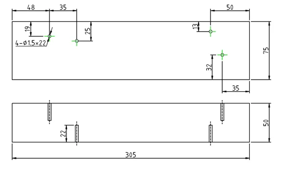 Standard Ultrasonic Beam Calibration Block NDT IOW Type 1 Calibration Block