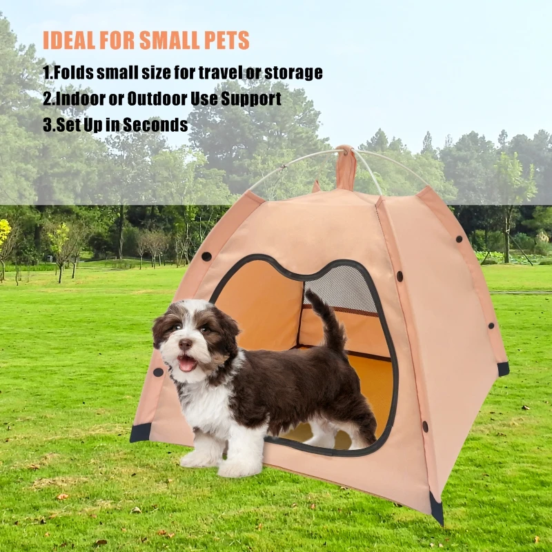 PRODIGY PF002 Portable Pet Teepee Tent for Outdoor Travel