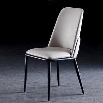 Modern Minimalist Dining Table with Luxury Backrest Chairs Comfortable Fabric Material for Long Sitting for Home Kitchen Use