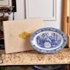 Blue 12 inch fish plate-single