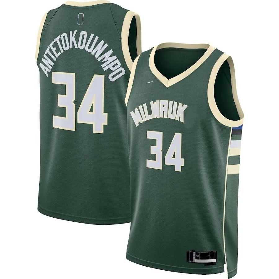 Высококачественная быстросохнущая майка Buckss #34 Giannis Antetokounmpo баскетбольная американская Nbaing