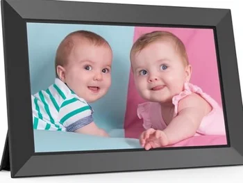 FRAMEO Digital Photo Frame 10.1 Inch Plastic Frame WiFi 32GB IPS HD Touch Screen 1280x800 Auto-Rotation Micro SD Support Instant