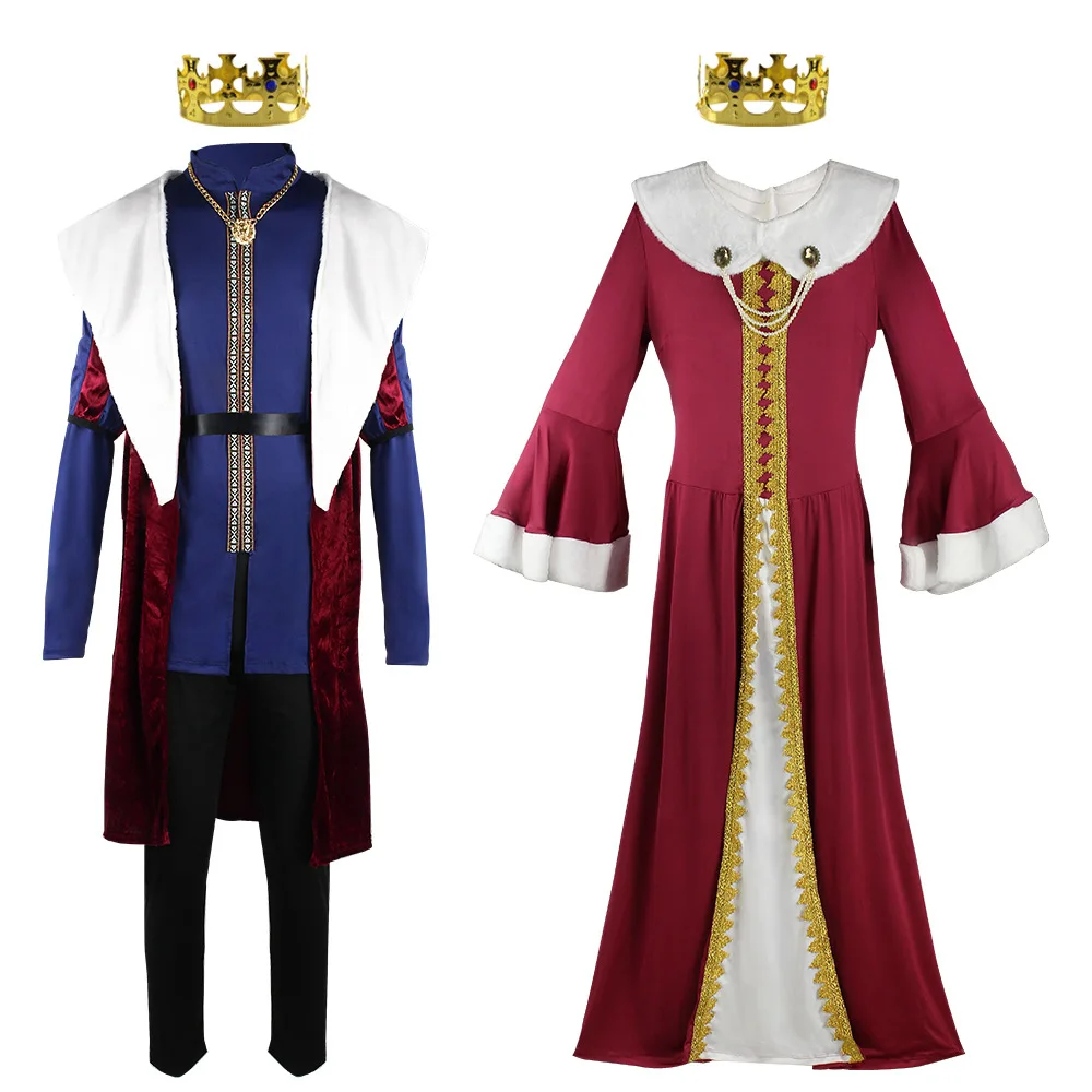 Proumhang Mantello del Re Costume da Re per Adulto Costume Bambino da Principe Halloween Costume Carnevale Natale Nero Proumhang Mantello del Re Costume da Re per Adulto Costume Bambino da Principe Halloween Costume Carnevale Natale Nero