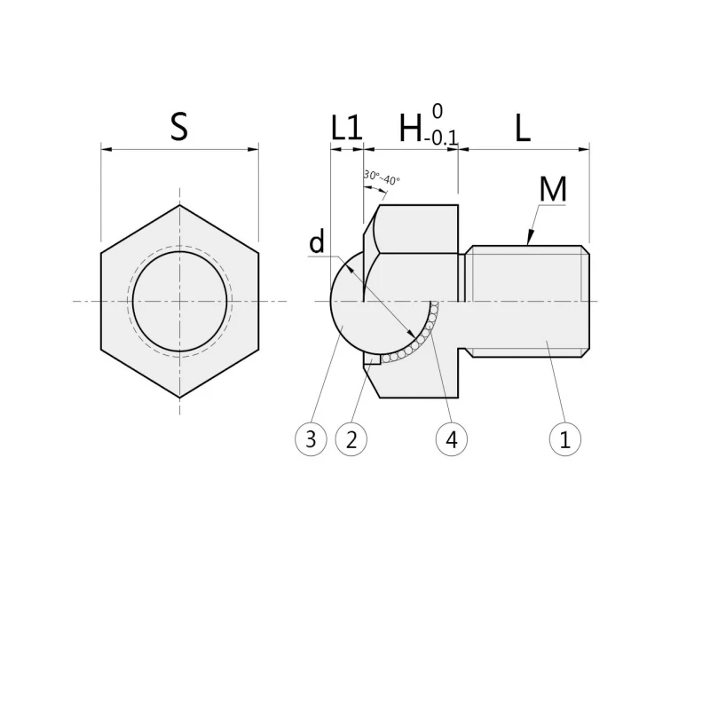 product highly recommended zbchl ball rollers hex head stud type ball transfer unit stainless steel for conveyor-40