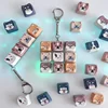 Dog pattern keycap fidget toy keychain