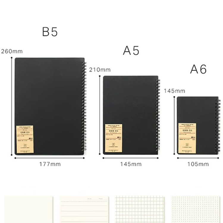 Custom Printing Recycled Brown Kraft Paper Office School Spiral Notebook for Promotional