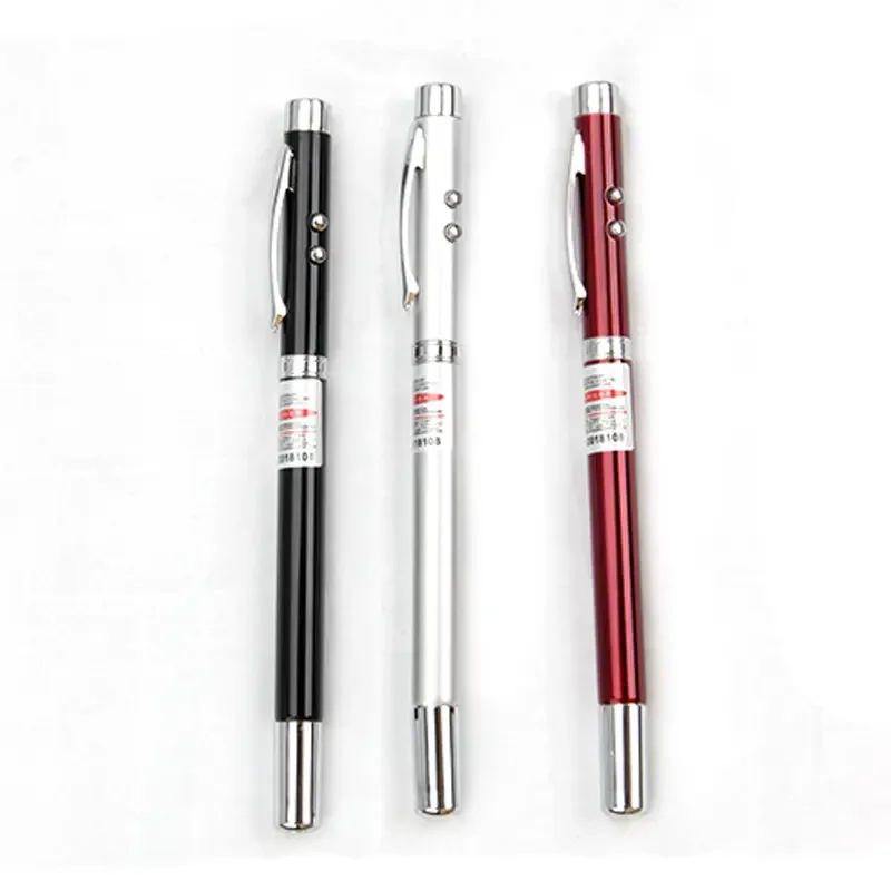 Multifunctional 4-in-1 LED Touch Laser Pen Ballpoint Convenient Accessory with 1.0mm Metal Writing Width and LED Light Screen
