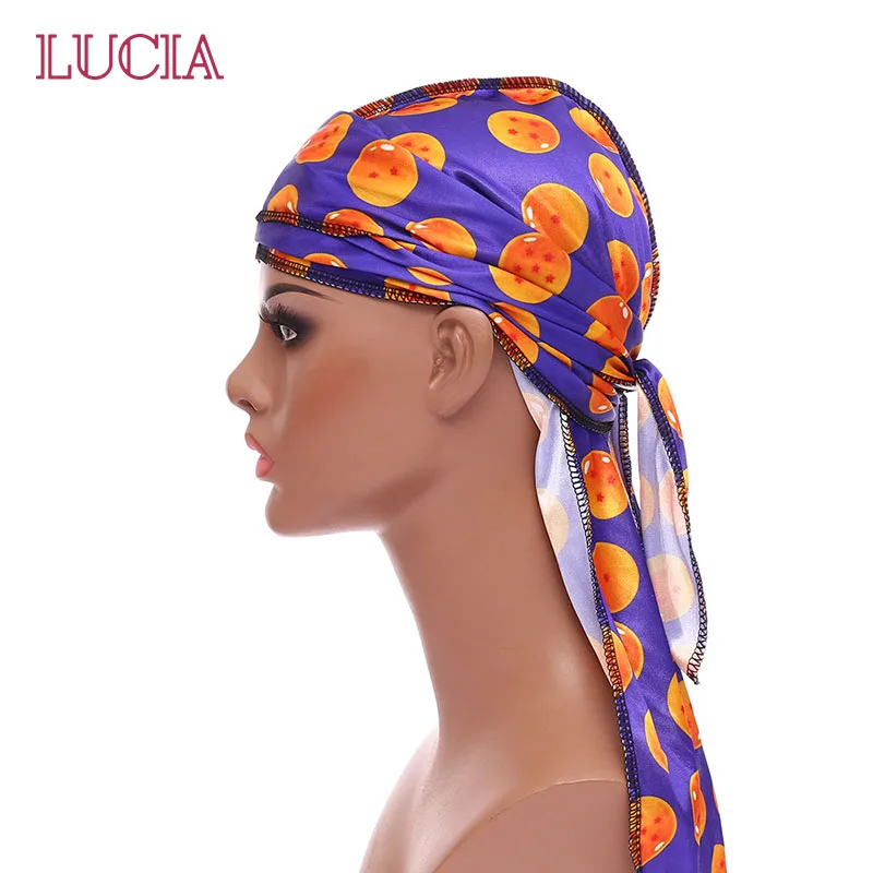 Custom Silky Durag High Quality Latest Anime Design Wholesale Hip Hop