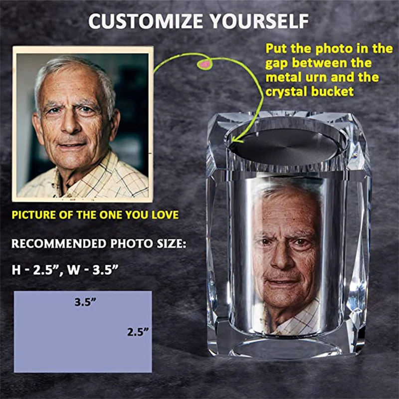 Small Candle Urn Hummingbird Urns Crystal Ashes Cremation Keepsake Holder for Ashes Adult Human Pet Remember Your Love One Lost