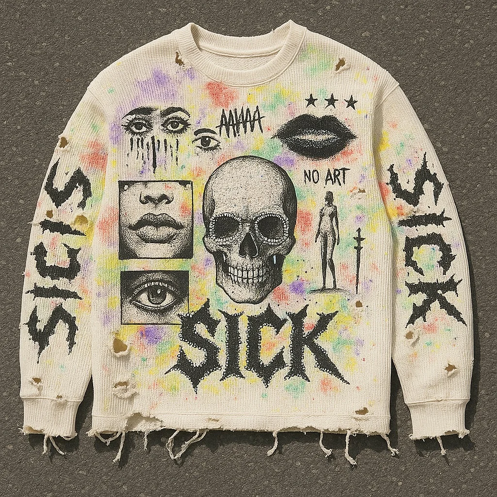 Vintage-styl mans T-hemp 100% swaar gewig katoen suur-gewas DTG gedrukte kleur-blok ontwerp krewnek lospassende styl