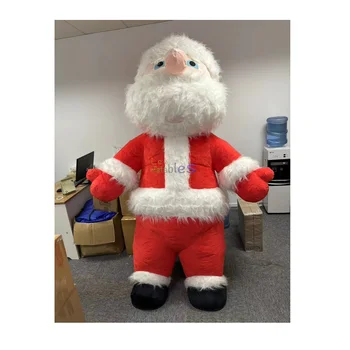 Hot Sale Holiday 2m/2.6m Inflatables Santa Claus Mascot Costume Walking Cosplay Costume For Christmas