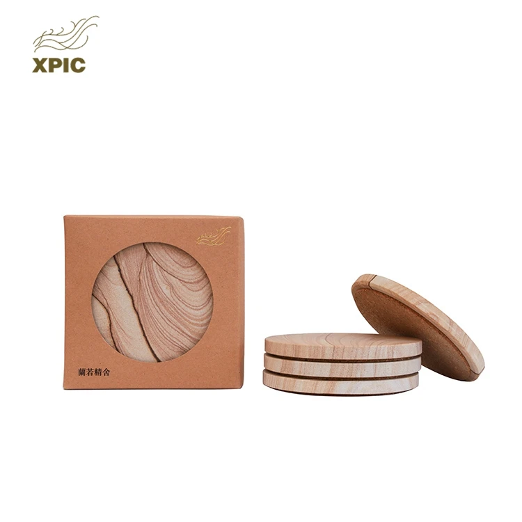 Wholesale 10*10Cm Round Sublimation Sandstone Coasters for Home Decor