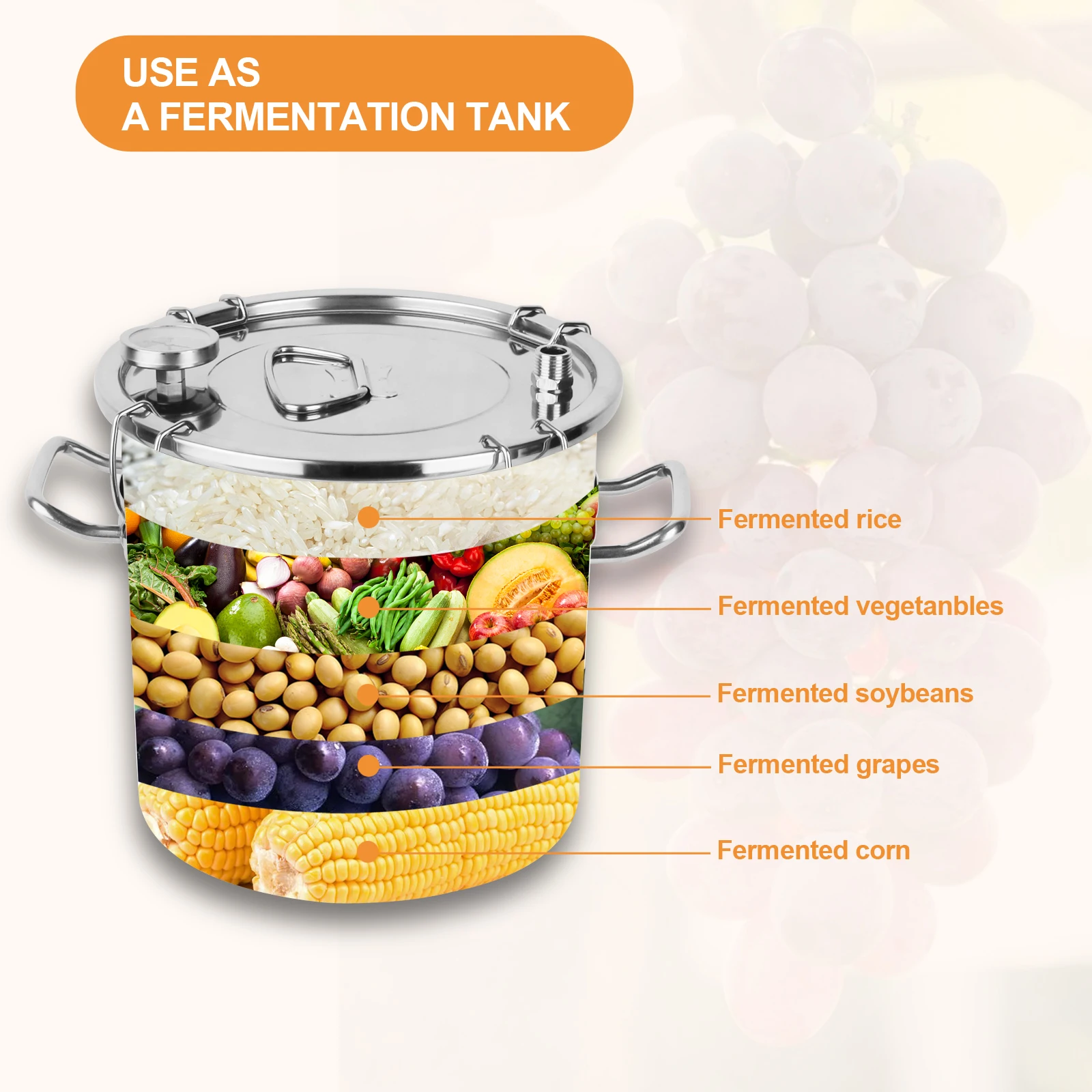 Factory Price 21L Alambic Distillation Machine Copper Pipe Stainless Steel Fermenter Moonshine Alcohol Making Kit at Home
