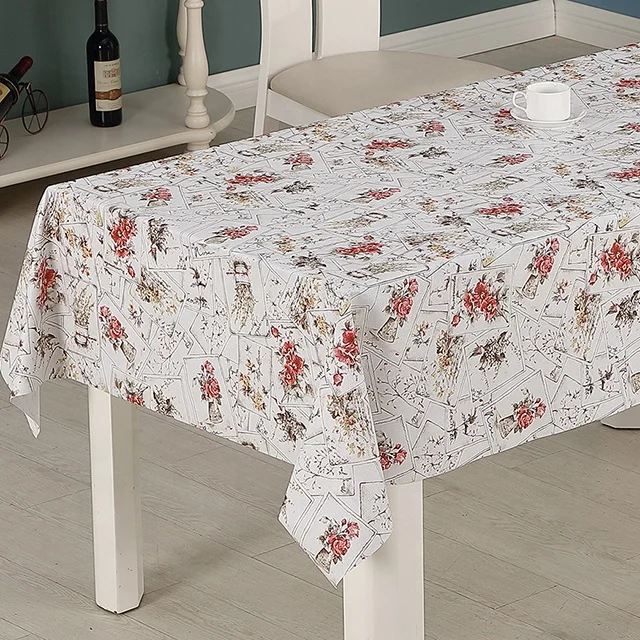 RNPT PVC  Tablecloth Heat Resistant Oilproof Waterproof  PW195-R184-2  Table Cover