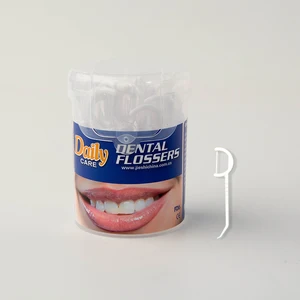 Daily Care Customize Logo Dental Flosser D Shape Plastic Teeth Clean Flosser Oral Hygiene Product Multi-purpose Floss Bar