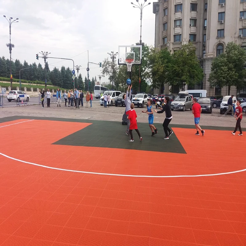 PP interlock tiles outdoor multi purpose tiles basketball tennis badminton  sport court flooring tiles