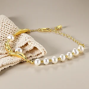 Muxcor Wholesale High Quality Copper Glass Beads Fashion Beaded Christmas Bracelets Charms for Bracelets Bulk