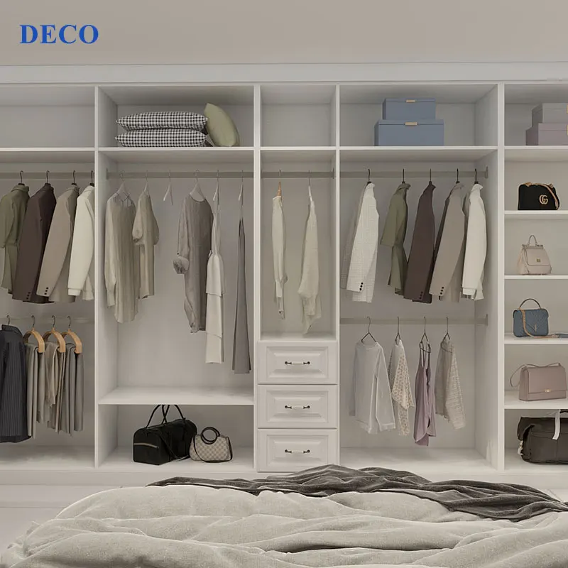 Заводская индивидуальная система хранения шкафов, белый шкаф для любых комнат с зеркальными дверями