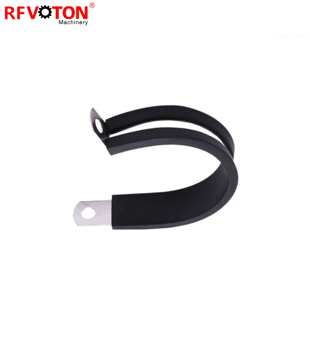 Stainless Steel Cable Tube Clamp, Rubber Cushioned Insulated Wire Clamp, Metal Pipe Clamp