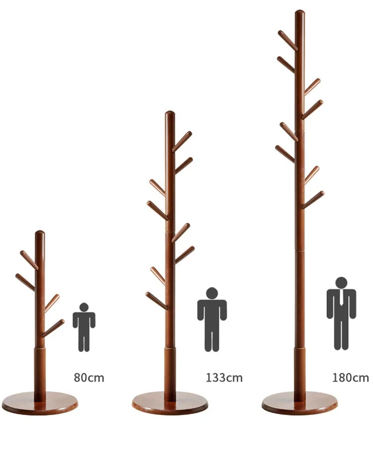 Suit Wooden Coat Hanger Stand Clothes Drying Rack Stand Office Coat