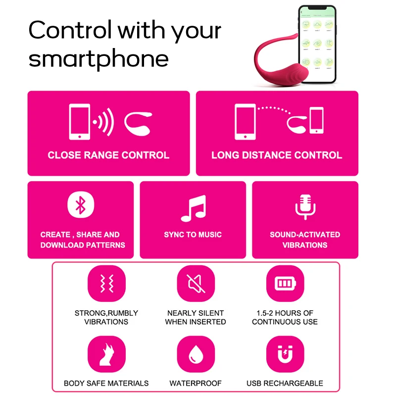 vibrations ei mit app steuerung Vibrator Vibro Ei Mit App Steuerung Smartphone Vibration Frauen  Sexspielzeug main image 1