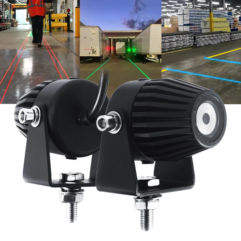 Remote Control Adjustable Installation Reduce Floor Traffic Forklift Damage Lamp Green Warehouse Forklift Laser Light Guide