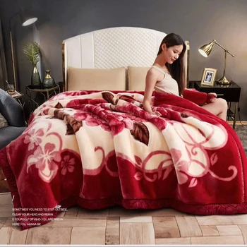 Double Thickened Raschel Blanket for Home Comfortable and Durable Product for Home Use