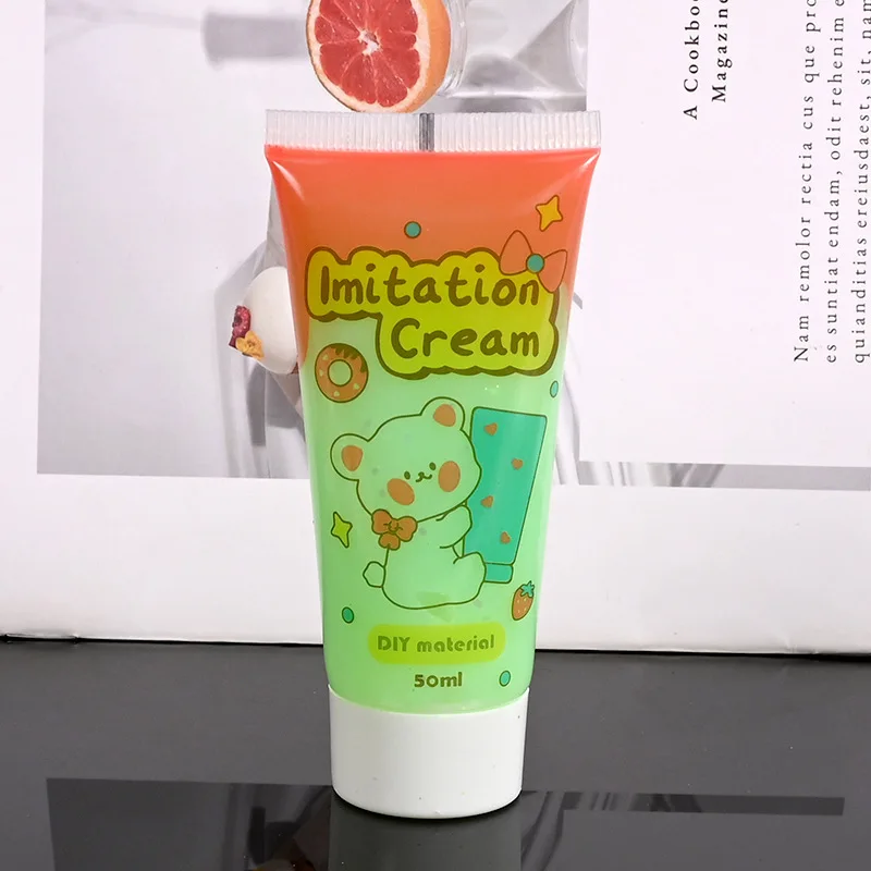 Whipped Cream Glue DIY Mobile Phone Case Kit 50ml 6-Color Simulation Cake Clay Materials Unisex Decorative Modeling Accessories