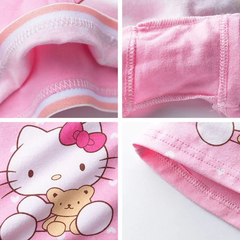 Высокое качество в наличии От 1 до 9 лет милые трусы с мультипликационным принтом для девочек, детское нижнее белье
