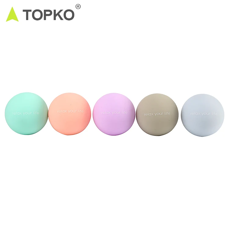TOPKO Custom Logo From 50 Pcs Wholesale Eco Friendly Private Label Physical Therapy Silicone Massage Ball Set